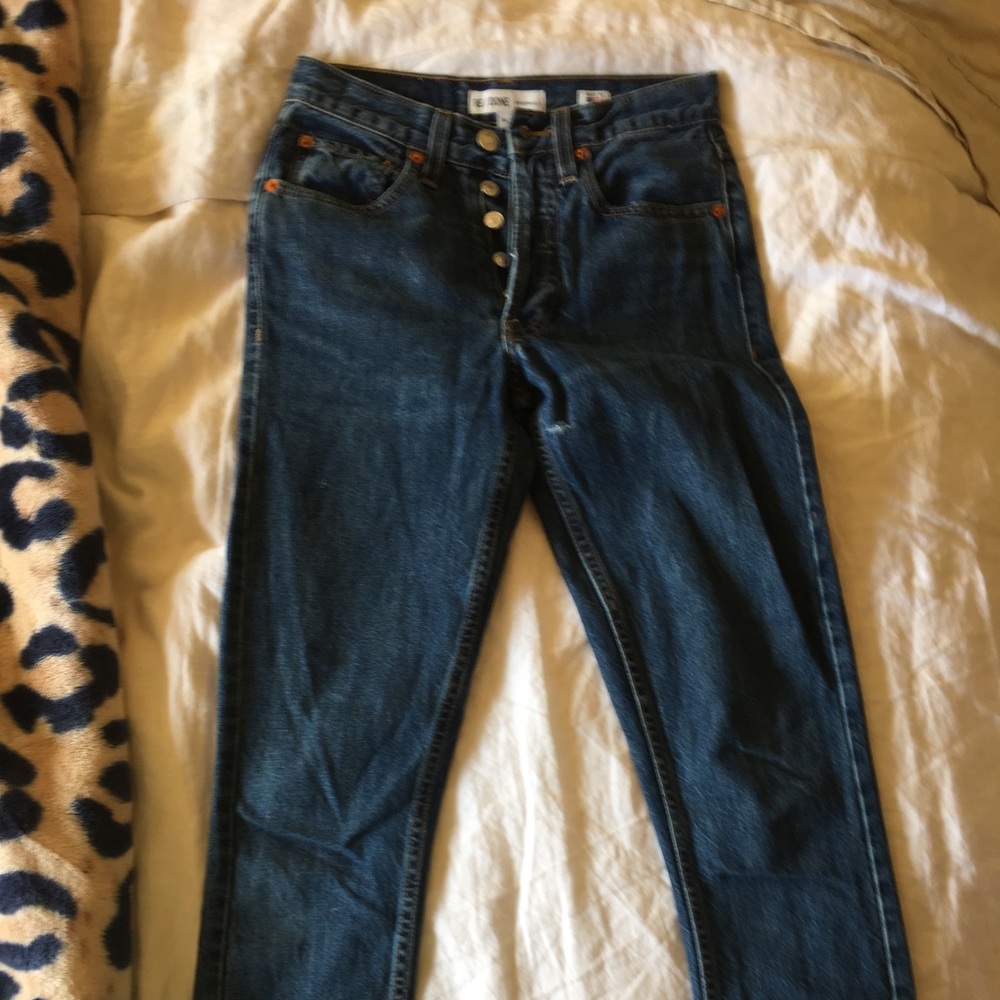 Re/done originals size 24 raw hem straight skinny
